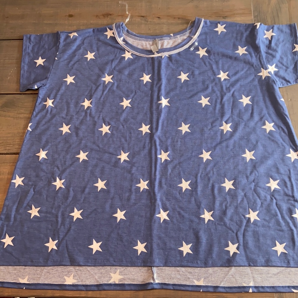 Blue Shirt with White Stars